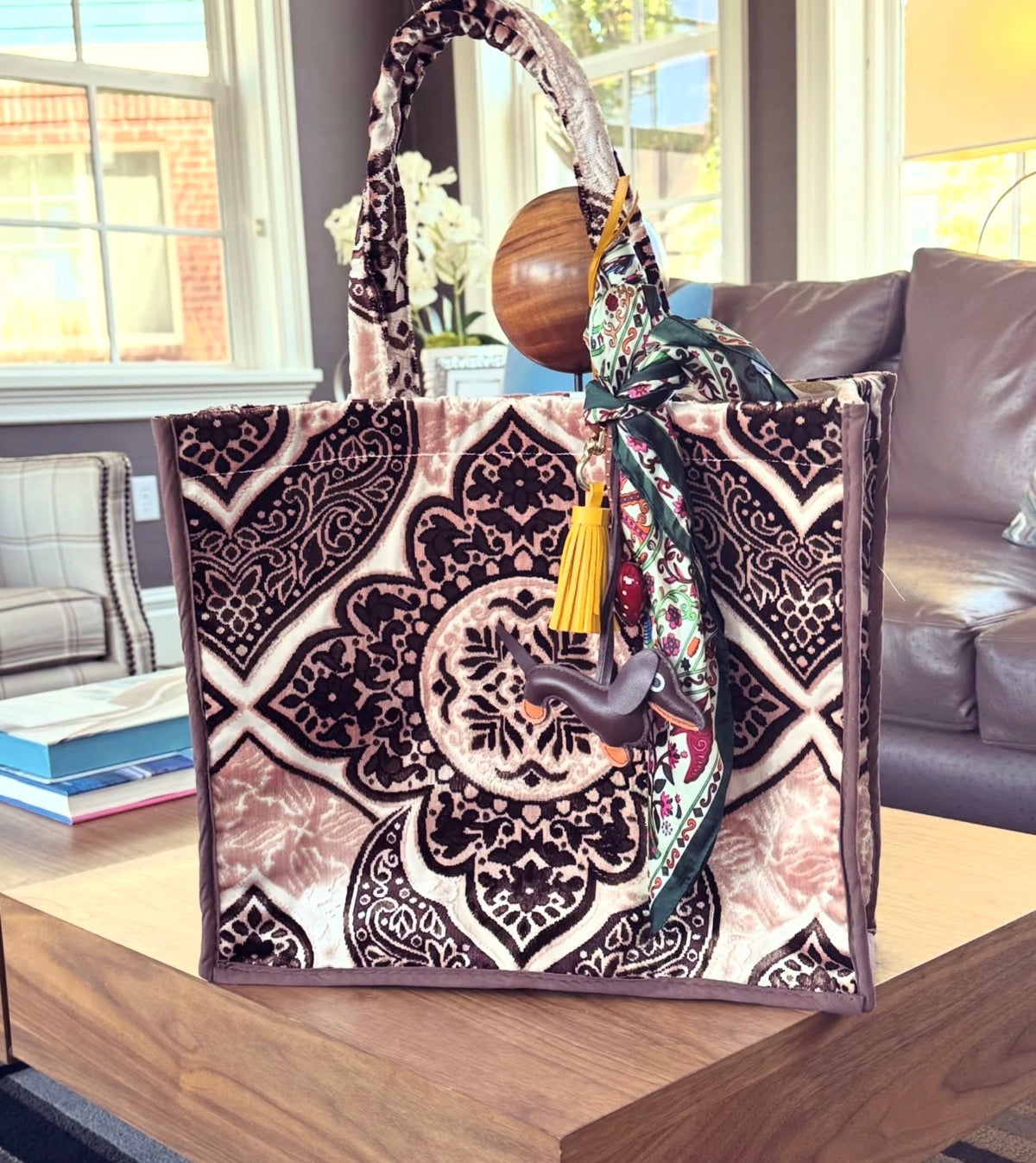 Textured Silk Yakar Totebag