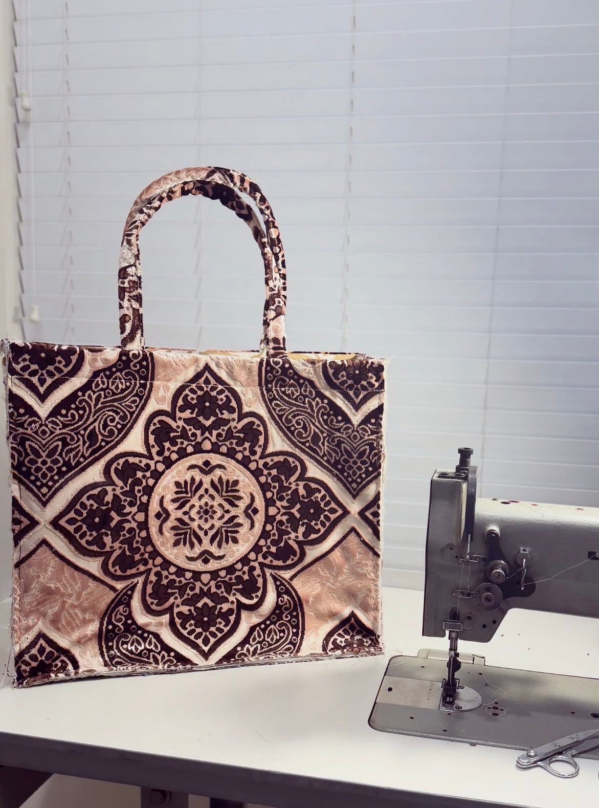 Textured Silk Yakar Totebag